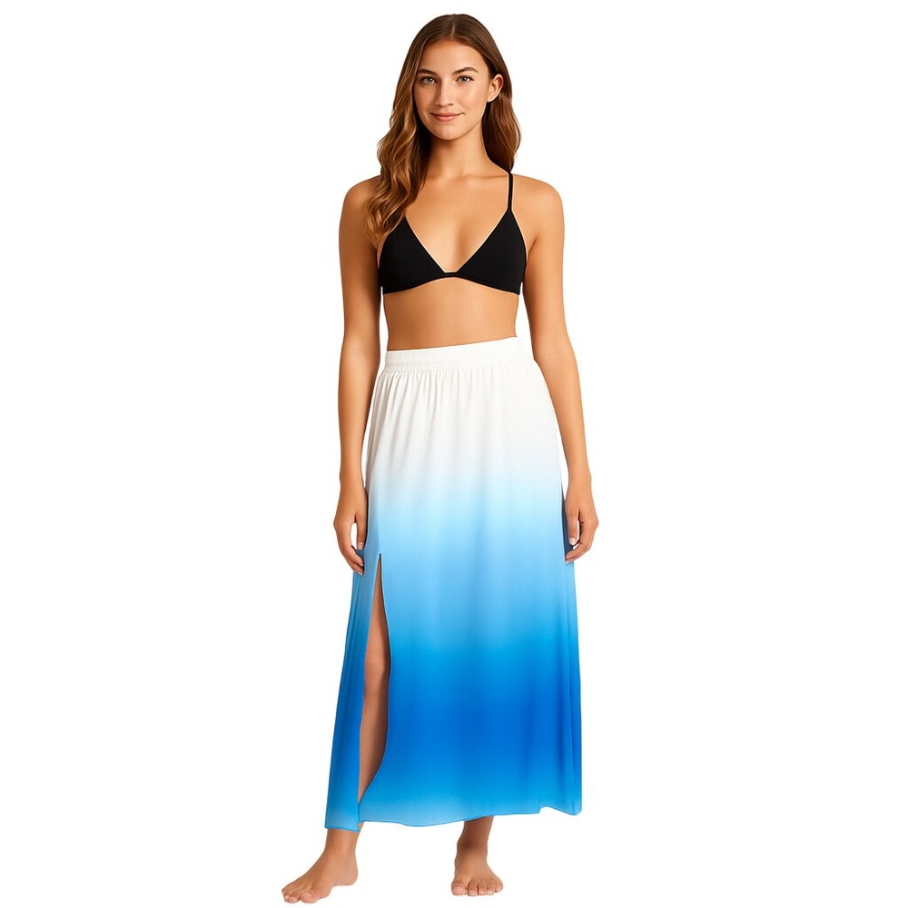 Spiaggia Dolce Blue White Ombre Swimsuit Cover-Up Skirt Size Small Beach NWT